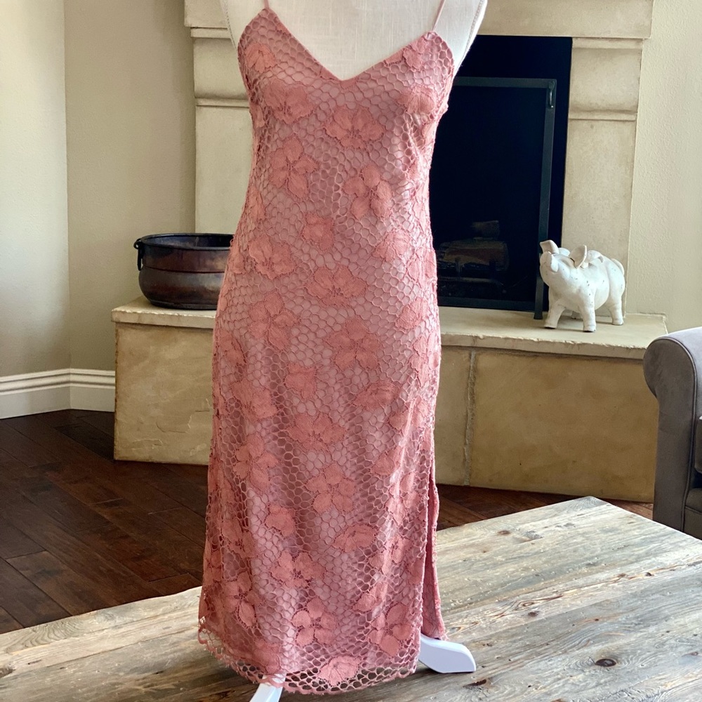 NWT Lace Dress Straps Clay - Pink size Medium